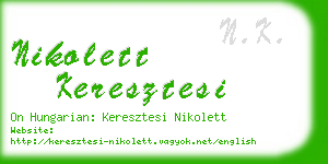 nikolett keresztesi business card